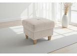 Polsterhocker SIT & MORE, creme, B:58cm H:48cm T:58cm, 100% Polyester, Hocker, Polsterhocker