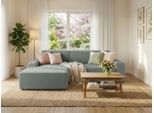 Ecksofa TRENDMANUFAKTUR "Wien, wahlweise mit Sitzvorschub und Bettkasten, Breite 246 cm", grau, B:246cm H:73cm T:162cm, 95%Polyester, 5%Polyamide, Sofas, Ecksofa, L-Form, in trendigem Cordstoff