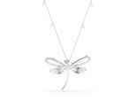 Kette mit Anhänger SWAROVSKI "Schmuck Geschenk 2026 CAPSULE Halskette Brosche", silber (metallfarben, kristallweiß, aurore boreale, weiß), Halsketten, Damen, Metall Perlen, Metall, Perlen, mit Swarovski Kristall - mit Swarovski Perle