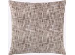 Kissenhülle Gr. 2, bunt (schoko, kariert), B:50cm L:50cm, Kunstfaser, 60% Polyester, 40% Baumwolle, Kissenbezüge, Kissenhülle
