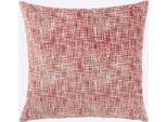 Kissenhülle Gr. 1, bunt (dunkelrot, kariert), B:38cm L:38cm, Kunstfaser, 60% Polyester, 40% Baumwolle, Kissenbezüge, Kissenhülle