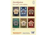 3D-Bastelmappe "Weihnachtliche Sternkarten", für 6 Karten