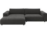 Ecksofa MUSTERRING "MR LUCIA, Charakterstarker Lounge-Komfort von Musterring", anthrazit, B:296cm H:81cm T:190cm, 95% Polyester, 5% Nylon, Sofas, Ecksofa, XXL-Longchair, erstklassige Kammerkissen & zeitloser Look