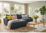 Ecksofa TRENDMANUFAKTUR "Prag, Schlafsofa mit Bettkasten, Couch in L-Form, Breite 253 cm", grau (anthrazit), B:253cm H:82cm T:167cm, 95%Polyester, 5%Polyamide, Sofas, Ecksofa, in feinem Strukturstoff, anthrazit, Recamiere links