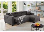 Ecksofa JOCKENHÖFER GRUPPE "Cremona L-Form, B: 263 cm, mit 30 cm elektr. Sitztiefenverstellung", anthrazit 415, 09, B:263cm T:115cm, Korpus: 100% Polyester;Kissen: 100% Polyester, Sofas, Ecksofa, 140kg Belastbarkeit je Sitz, Kopfteilverstellung & USB-Anschluss