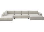Wohnlandschaft MUSTERRING "MR LUCIA, das ultimative Raumwunder von Musterring", light, grau, B:434cm H:81cm T:224cm, 88% Polyester, 12% Polyacryl, Sofas, Wohnlandschaft, Gigantische Fläche, erstklassige Kammerkissen & Luxus-Komfort