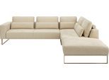 Ecksofa MUSTERRING "JUSTB PM100, stilvoller Lounge-Komfort von Musterring", beige (nature), B:308cm H:88cm T:290cm, 92% Polyester, 8% Baumwolle, Sofas, Ecksofa, Kollektion Bettina Zimmermann, optionaler Sitzvorzug & Fuß-Auswahl
