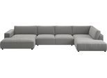 Wohnlandschaft MUSTERRING "MR LUCIA, das ultimative Raumwunder von Musterring", grau, B:434cm H:81cm T:224cm, 95% Polyester, 5% Nylon, Sofas, Wohnlandschaft, Gigantische Fläche, erstklassige Kammerkissen & Luxus-Komfort