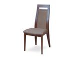 Esszimmerstuhl HOME AFFAIRE "CLIO", nuss, taupe, nussbaum, taupe, B:48cm H:101cm T:58cm, Massivholz, Stühle, Esszimmerstuhl, Stuhl mit wasserabweisender Stoff