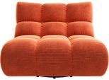 1,5-Sitzer HOME AFFAIRE "Cozy Bubble, 360 drehbarer Sessel, Breite 107 cm", aperol, B:112cm H:82cm T:108cm, 100% Polyester, Sofas, 1 5-Sitzer, mit eleganter Steppung, Rundumbezug & weicher Polsterung