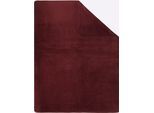 Wohndecke BIEDERLACK Gr. 1, dunkelrot, B:150cm L:200cm, 58% Baumwolle, 35% Polyacryl, 7% Polyester, Wohndecken, Wohndecke
