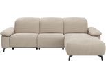 Ecksofa MUSTERRING "MR 370, intelligenter Komfort im modernen Design", beige (sand), B:280cm H:83cm T:180cm, 94% Polyester, 6% Nylon, Sofas, Ecksofa, Optionale Relaxfunktion, flexible Kopfteile & klappbare Armlehnen
