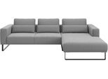 Ecksofa MUSTERRING "JUSTB PM100, stilvoller Lounge-Komfort von Musterring", grau, B:292cm H:88cm T:185cm, 85% Polyester, 15% Viskose, Sofas, Ecksofa, Kollektion Bettina Zimmermann, optionaler Sitzvorzug & Fuß-Auswahl