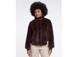 Rino & Pelle Ambra.7002611 rino en pelle short faux fur jacket coffee roast