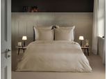 Bettwäsche HECKETT & LANE "Banda", beige (mojave sand), B/L: 135cm x 200cm, 1 Stk., 1 Stk., Mako-Satin, B/L: 80cm x 80cm, 2 Stk., Mako-Satin, Obermaterial: 100% Baumwolle, Bettwäsche, Bettwäsche, hochwertiges Mako-Satin, Streifen Satin, Bettwäsche ab 135x200 cm.