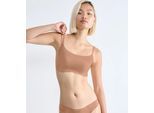 Bügelloser BH SLOGGI "ZERO Feel 2.0", Damen, Gr. S, N-Gr, braun (nostalgic braun), Single Jersey, Obermaterial: 76% Polyamid, 24% Elasthan, matt, unifarben, normal, BHs, herausnehmbare Pads, Microfaser, verstellbare Träger