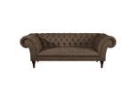 P & B , Graubraun , Textil , Buche , Füllung: Schaumstoffflocken , 232x79x97 cm , Made in EU, FSC 100% , Armteil links, Armteil rechts , Wohnzimmer, Sofas & Couches, Sofas, 3er Sofas