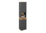 James Wood , Anthrazit, Eichefarben , Holzwerkstoff , 2 Fächer , 40x187.6x30 cm ,