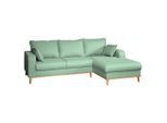 P & B , Mintgrün , Textil , Buche , Füllung: Silikon, Schaumstoffflocken,Silikon, Schaumstoffflocken , L-Form, rechts montierbar , 230x150 cm , Fsc, Made in EU , Armteil links, Armteil rechts ,