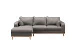P & B , Grau , Textil , Buche , Füllung: Schaumstoffflocken,Schaumstoffflocken , L-Form, links montierbar , 230x150 cm , Fsc, Made in EU , Armteil links, Armteil rechts ,
