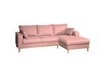 P & B , Rosa , Textil , Buche , Füllung: Silikon, Schaumstoffflocken,Silikon, Schaumstoffflocken , L-Form, rechts montierbar , 230x150 cm , Fsc, Made in EU , Armteil links, Armteil rechts ,