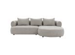 P & B , Hellgrau , Textil , Füllung: Komfortschaum, Silikon , Ottomane rechts, L-Form , 256x156 cm , Made in EU, FSC 100% , Wohnzimmer, Sofas & Couches, Wohnlandschaften, Ecksofas