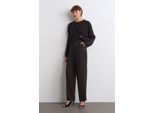 Hochtaillierte weite Crepe-Hose