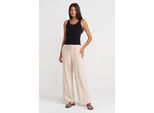 Tencel Weite Hose mit Kordelzugbund