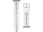 Smartwatch-Armband GUESS "Apple Strap, CS2012S1", grau (weiß, hellgrau), Uhrenarmbänder, Silikon, Wechselarmband, Ersatzband, Silikon, passend für die Apple Watch