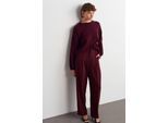 Hochtaillierte weite Crepe-Hose