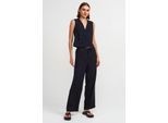 Damen Tencel-Hosen mit weitem Bein und Kordelzugbund