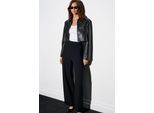 Hoch taillierte weite Crepe-Hosen