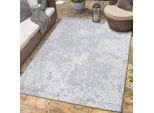 Outdoorteppich CARPET CITY "DUO RUG 5845", grau, B:200cm H:5mm L:290cm, Obermaterial: 100% Polypropylen, Teppiche, Outdoorteppich, Wendeteppich Wetterfest In- & Outdoor, Balkon, Terrasse, Wohnzimmer