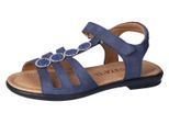 Sandale RICOSTA "Ana WMS: mittel", Mädchen, Gr. 42, blau (navy), Lederimitat, Glitzer, festlich, Schuhe Sandale, Sandale mit Klettverschluss u. Glitzer, Größenschablone zum Download