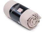Spannbettlaken BUGATTI "PREMIUM, Baumwolle mit Elasthan, 180 g/m²", beige, B:160cm L:200cm, Jersey-Elasthan, Obermaterial: 97% Baumwolle, 3% Elasthan, Bettlaken, Spannbettlaken, blickdicht und dehnbar