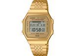 Smartwatch CASIO VINTAGE, gold (gelbgoldfarben, gelbgoldfarben), Smartwatches, Smartwatch, Armbanduhr, Herrenuhr, Damenuhr, Bluetooth,Stoppfunktion,Schrittzähler