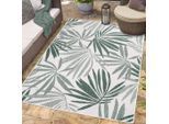 Outdoorteppich CARPET CITY "DUO RUG 5771", grün, B:200cm H:5mm L:290cm, Obermaterial: 100% Polypropylen, Teppiche, Outdoorteppich, Wendeteppich Wetterfest In- & Outdoor, Balkon, Terrasse, Wohnzimmer