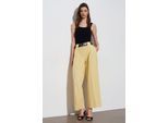 Hoge Taille Wijde Pantalon met Plissé
