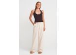 Brede-Leg Linnenmix Broek