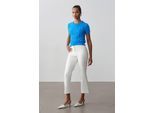 High-waisted Flared Capri Broek