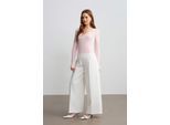 Hoge Taille Wijde Pantalon van Kreppmateriaal