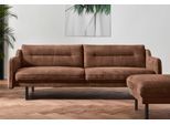 2,5-Sitzer OTTO HOME "Nordfyn", braun (cognac), B:229cm H:81cm T:92cm, Struktur weich (100% Polyester);Luxus-Microfaser Lederoptik (100% Polyester);100% NaturLEDER, Sofas, 2 5-Sitzer, edles Design in 3 Bezugsqualitäten