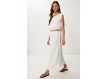 Katoenen Mouwloze Blouse en Wijde Rok Set