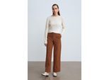 Hoge Taille Wijde Boucle Fake Suède Broek