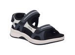 Sandale JOSEF SEIBEL "Estelle 02, dunkelblau", Damen, Gr. 43, blau (dunkelblau, multi), Obermaterial: 100% Rindsleder Leather cow., Schuhe Sandale