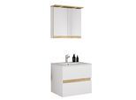 Waschtisch VCM "3 tlg. Badmöbel-Set mit Waschbecken Cosila-I 61 cm", weiß, B:61cm T:47cm, Waschtische, Waschtisch