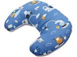 Stillkissen TUPTAM "Stillkissen Baby Stillkissen Klein mit Baumwoll-Bezug", Baby, blau (traktoren, regenbögen, blau, grau), Obermaterial: 100% Baumwolle CO., Funktionskissen Stillkissen