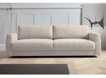 2,5-Sitzer OTTO HOME "Hobro", beige, B:236cm H:80cm T:102cm, Luxus-Microfaser Lederoptik (100% Polyester);Struktur grob (100% Polyester);Samtoptik (100% Polyester), Sofas, 2 5-Sitzer, in 3 Bezugsqualitäten in vielen Farben