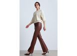 Dames Neplederen Flared Broek