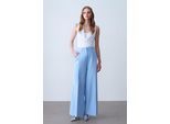 Hoge Taille Brede Pijpen Crepe Broek